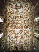 Michelangelo Buonarroti plfond of the Sixtijnse chapel Rome Vatican oil painting